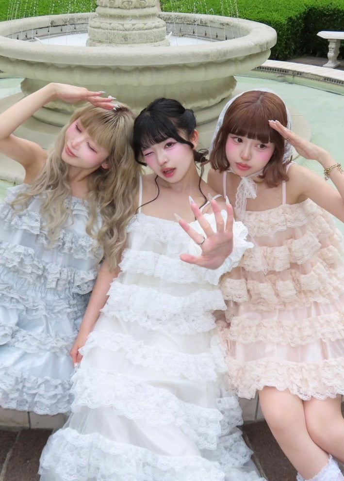 【予約販売】Ballerina lace cami tulle tops