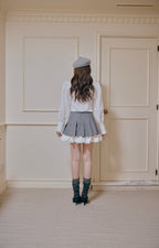 classy pleats frill mini skirt