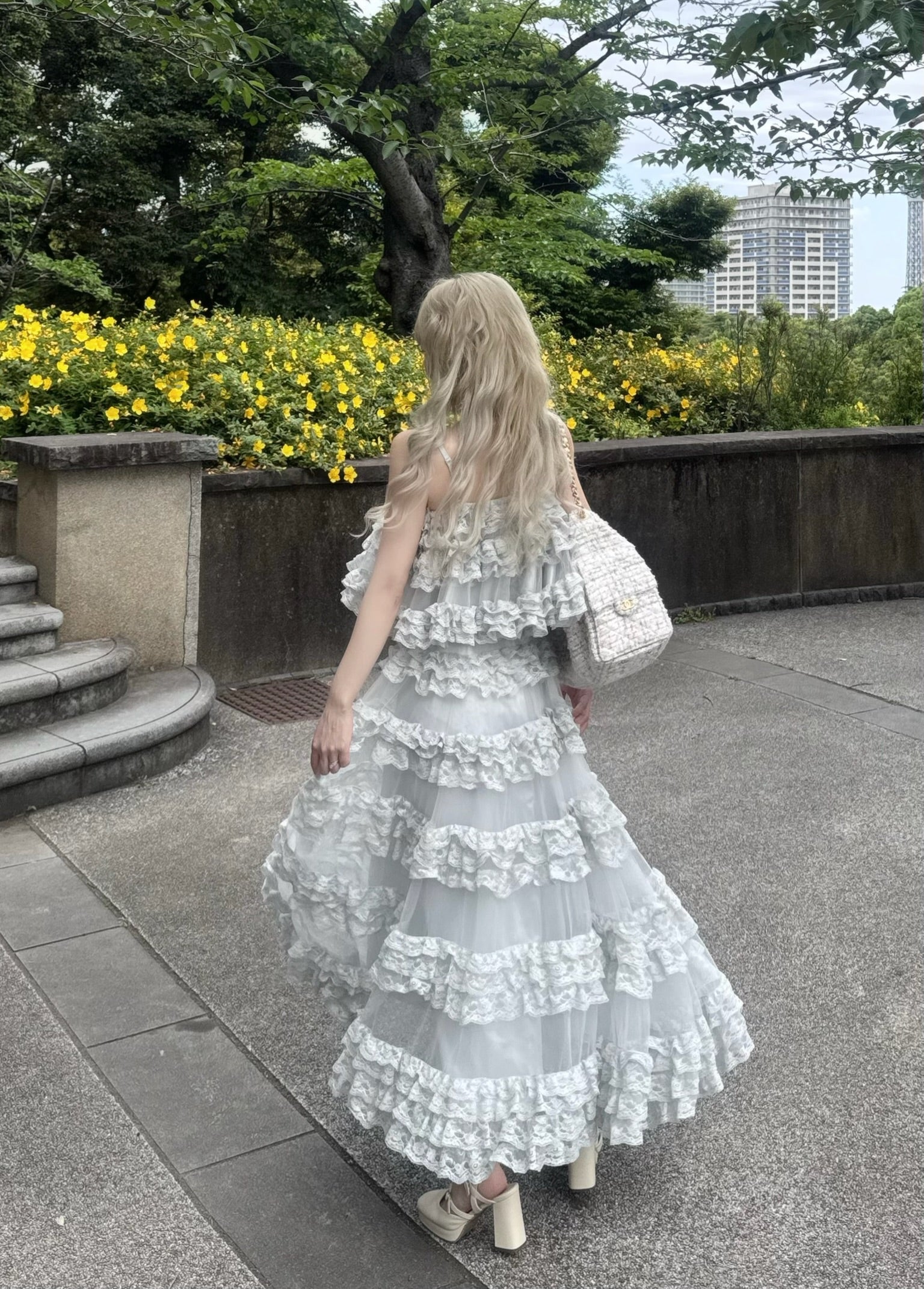 【予約販売】Ballerina lace tulle long skirt