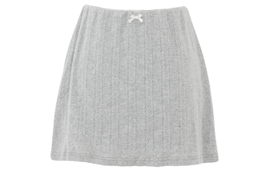 Garden cotton ribbon mini skirt