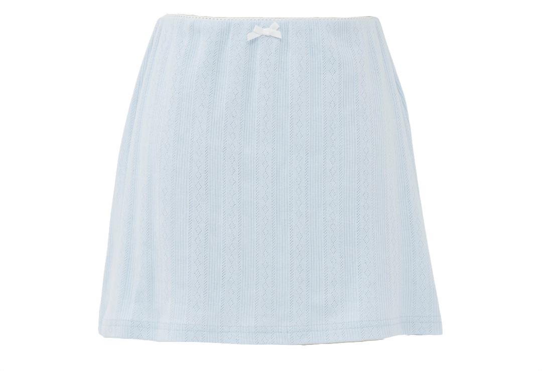 Garden cotton ribbon mini skirt