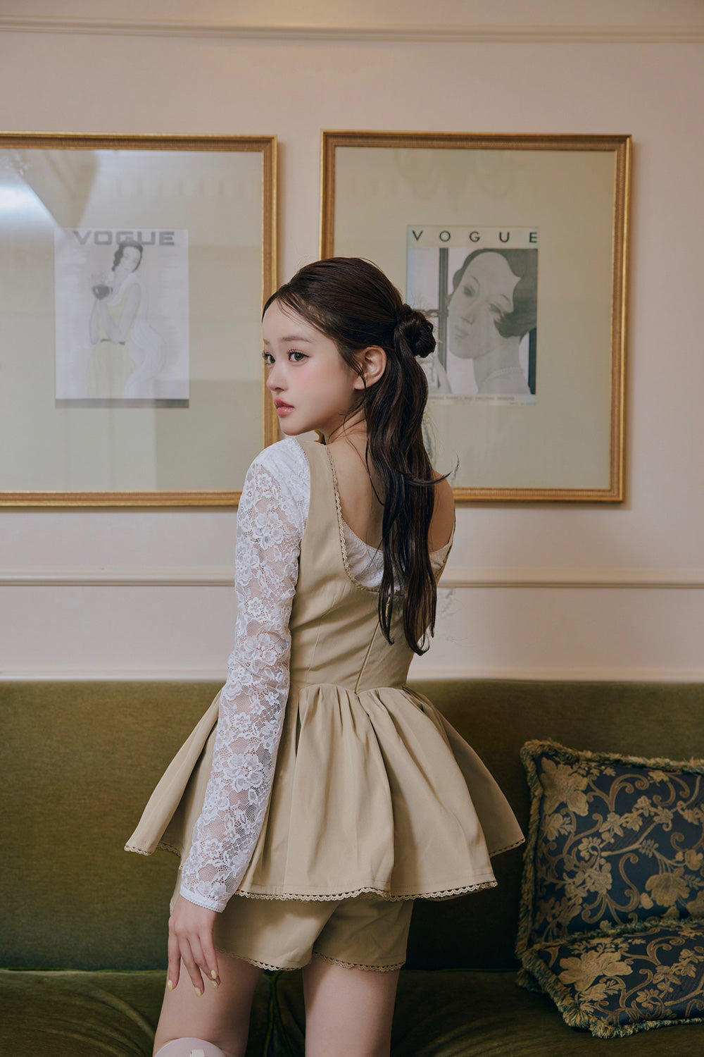 pâtissier peplum salopette