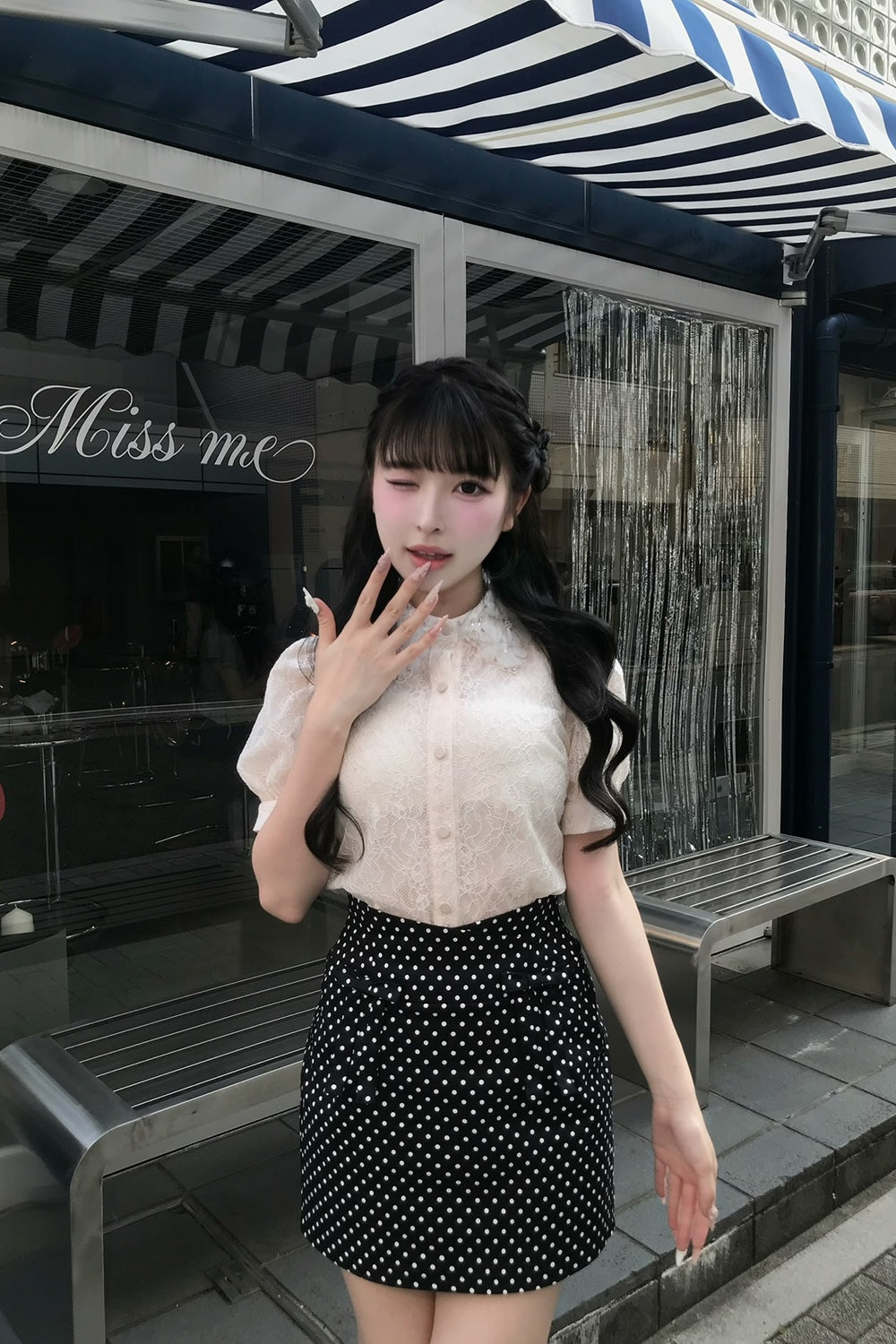 étoile flower lace blouse