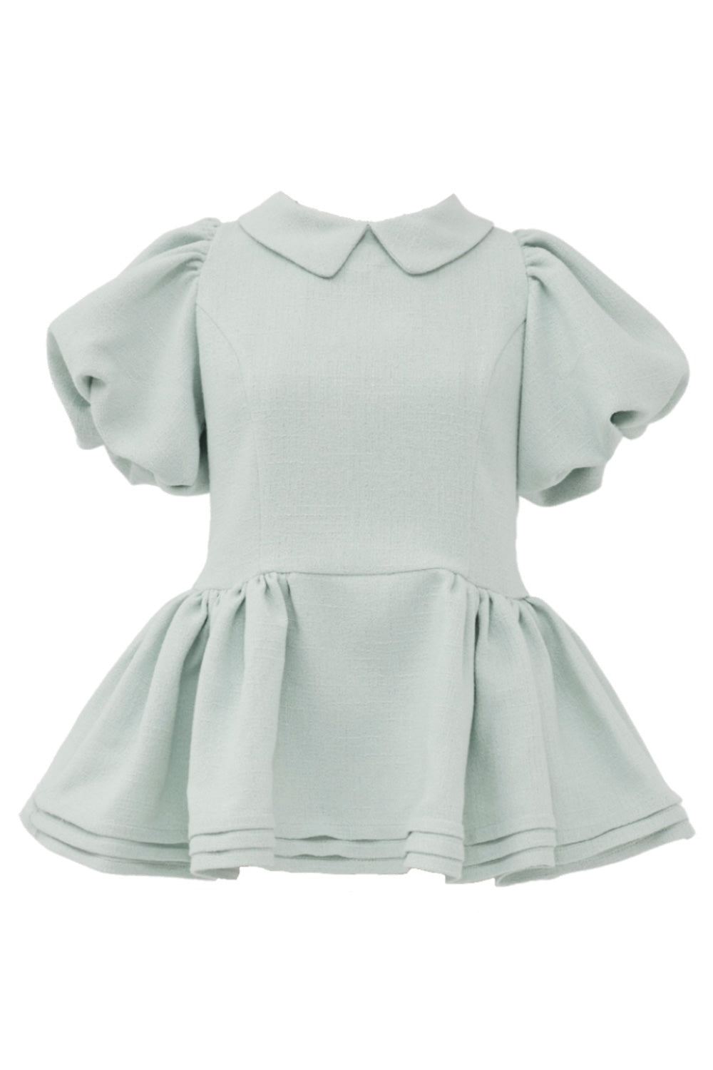 Daisy puff sleeve tweed tops