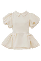 Daisy puff sleeve tweed tops