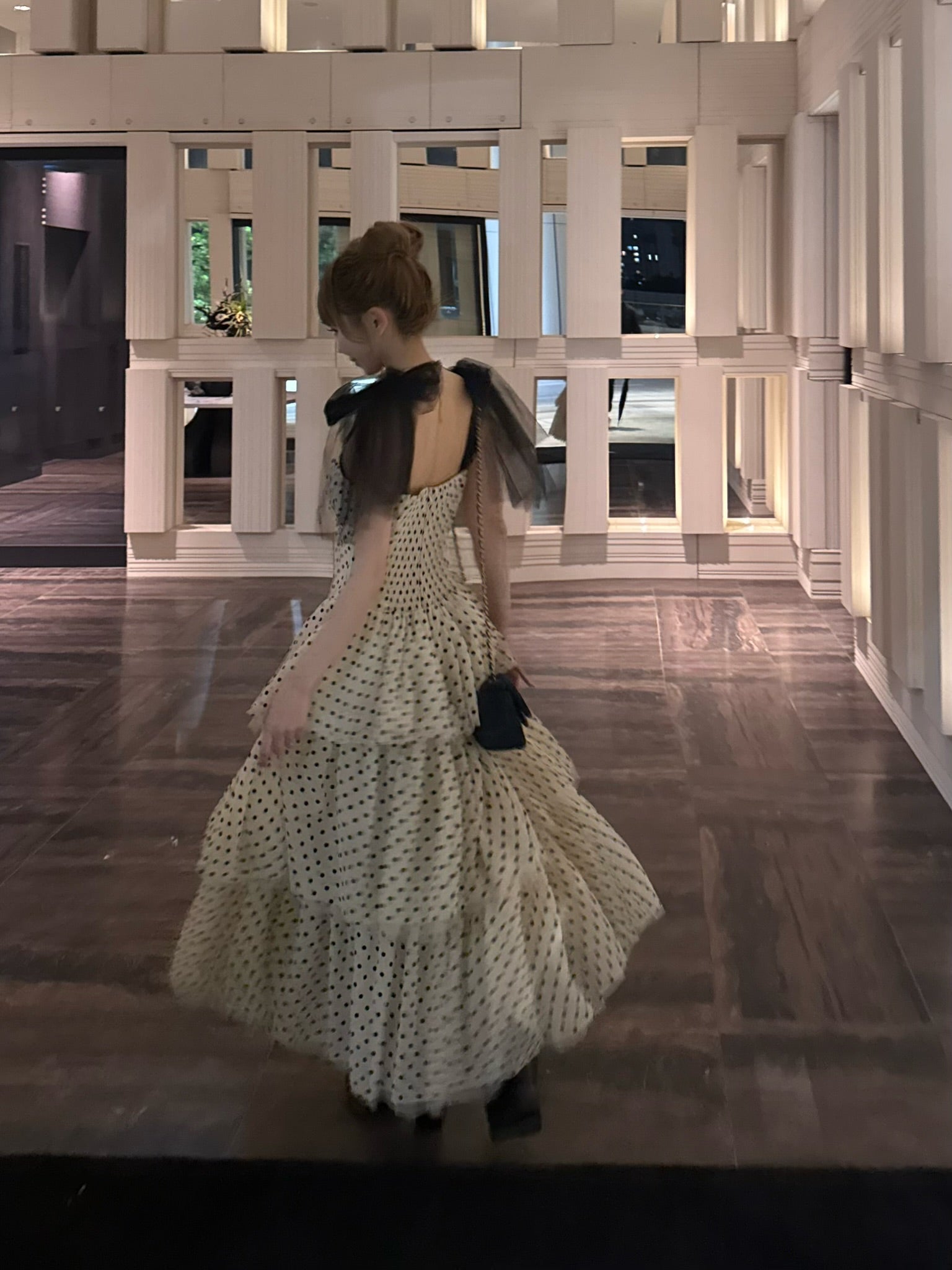 TreatÜrself Ballerina dot tulle onepiece 10月中旬発送】Ballerina dot tulle docking one-piece – Treat