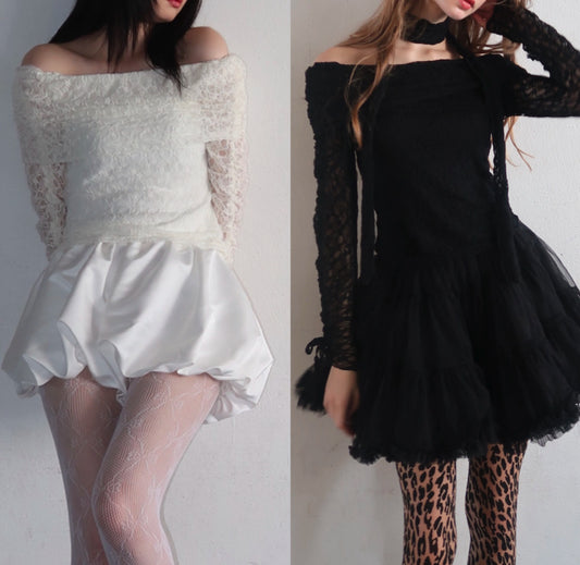 lace tie tops