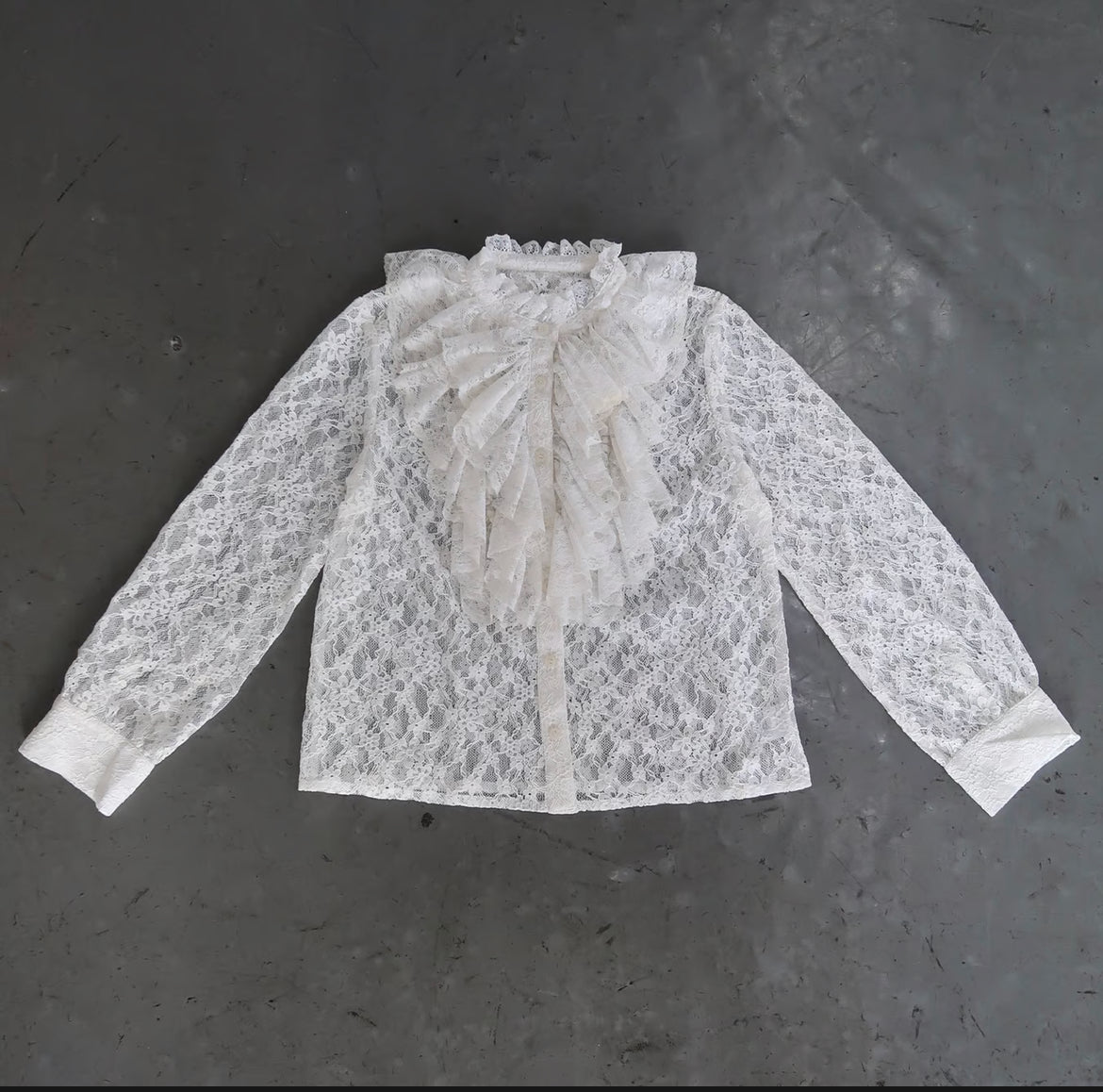 classical flower lace blouse