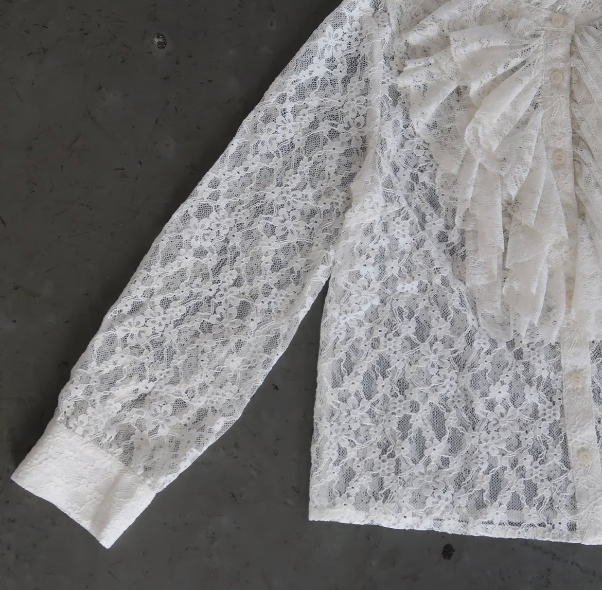 classical flower lace blouse