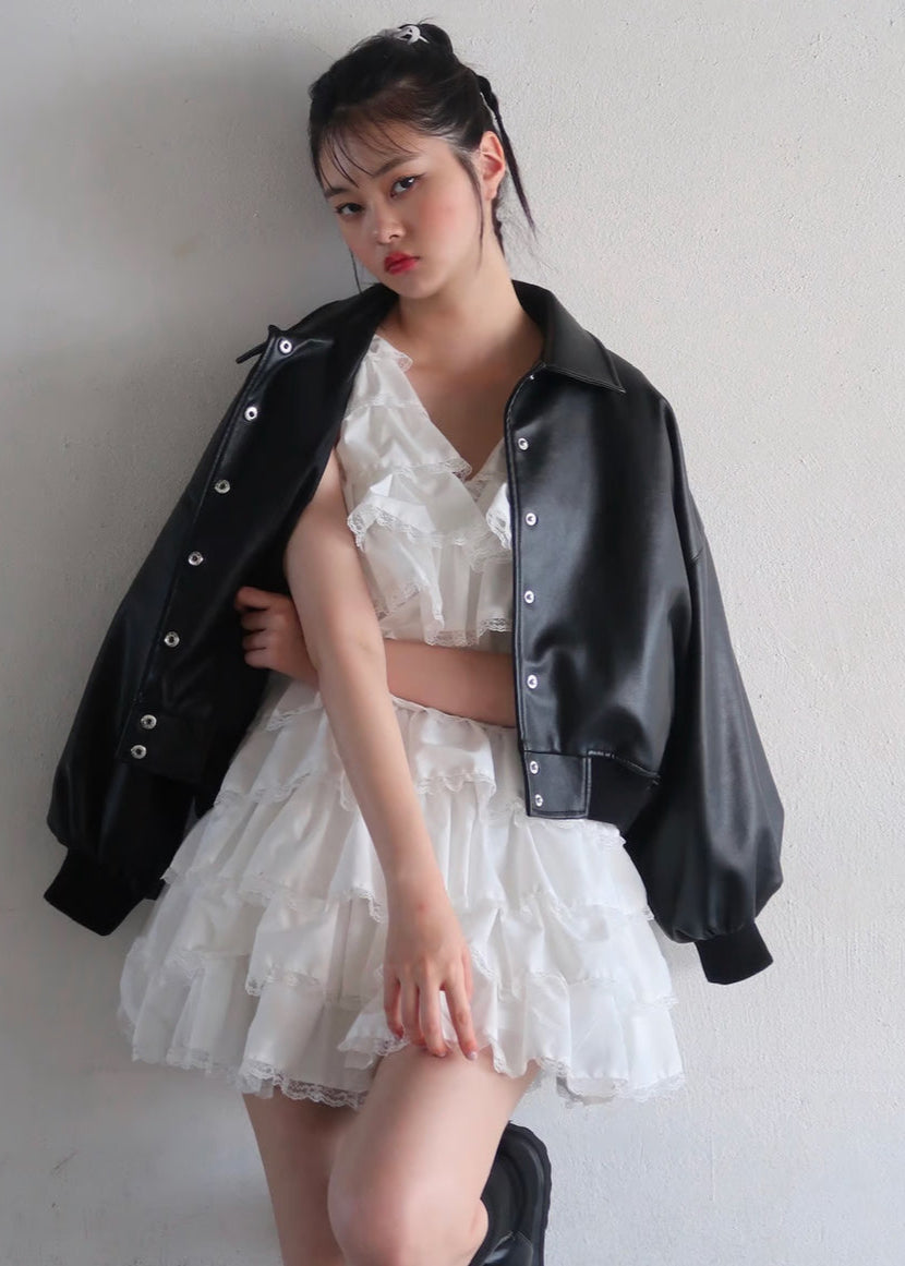 angel wings mini dress(white)
