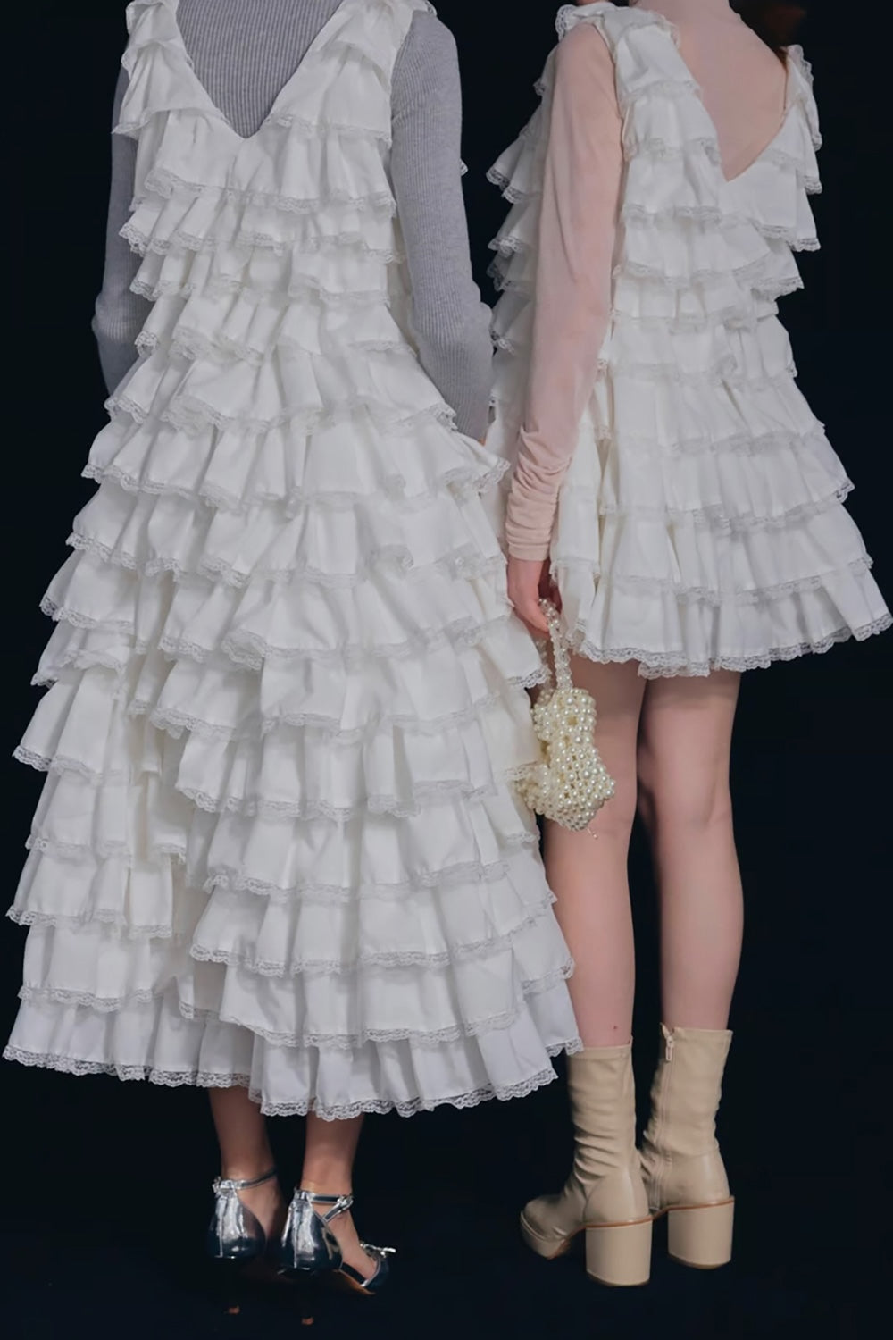 angel wing mini dress(white)