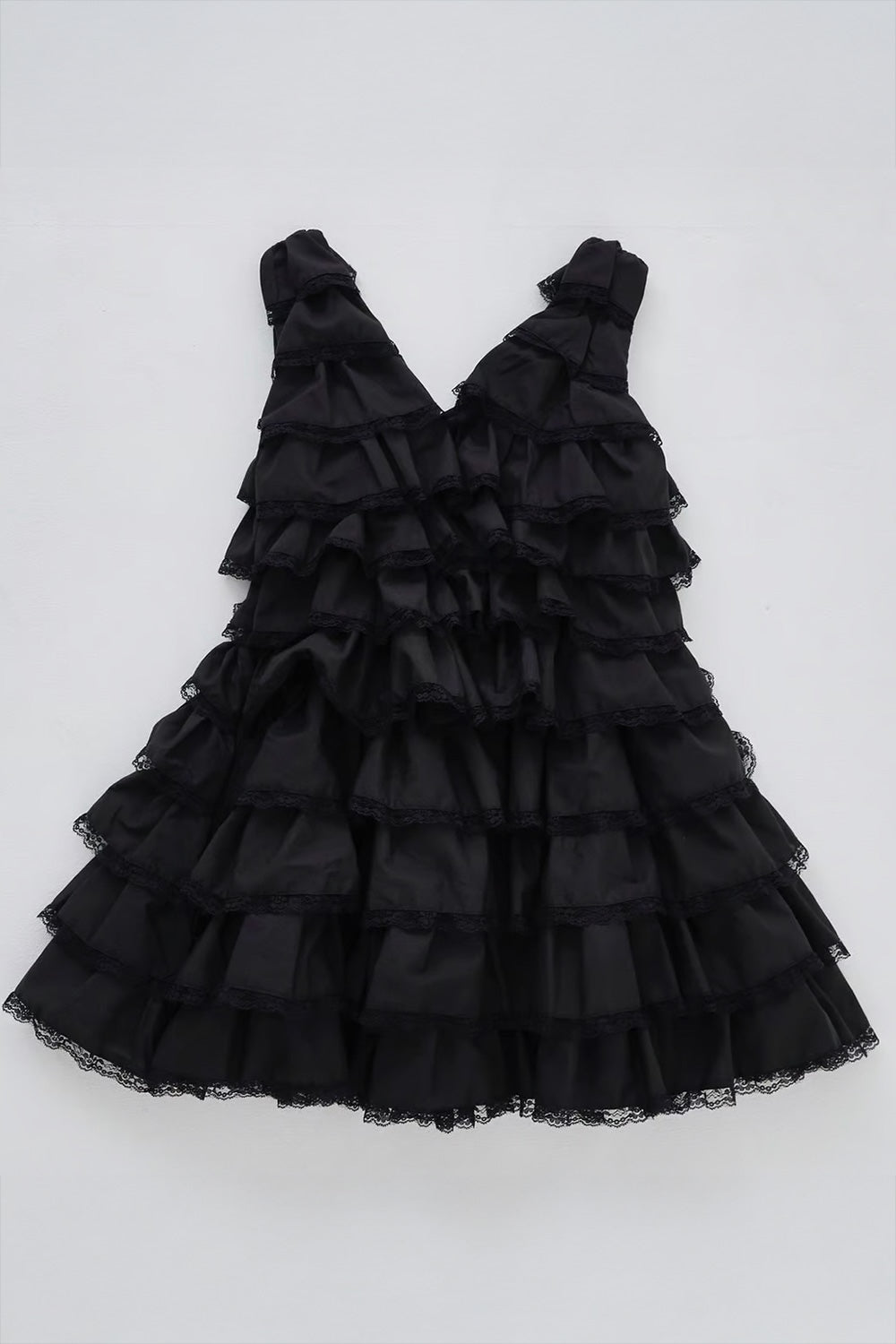 angel wing mini dress (black)