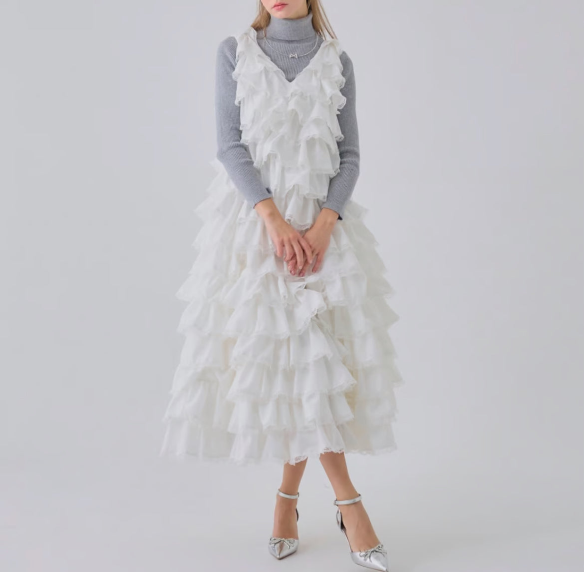 【5月中旬〜下旬】angel wing long dress(white)