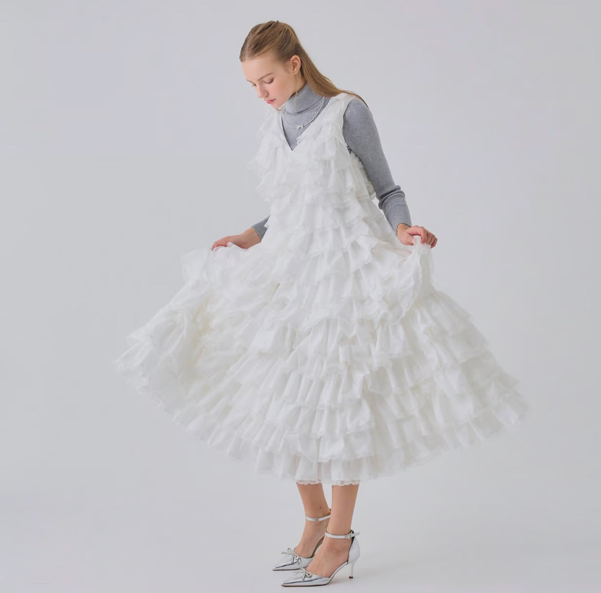 【5月中旬〜下旬】angel wing long dress(white)