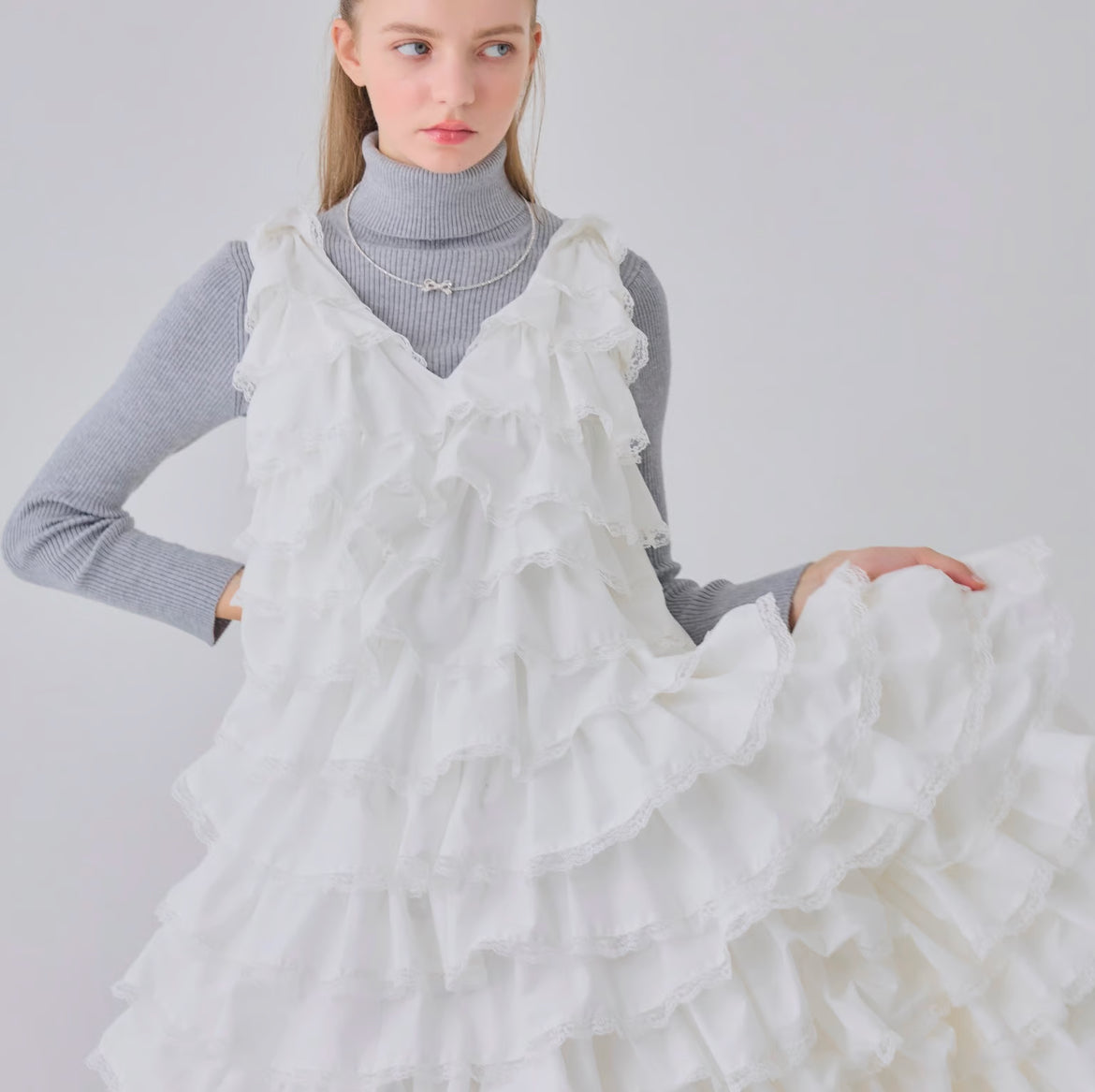 【5月中旬〜下旬】angel wing long dress(white)