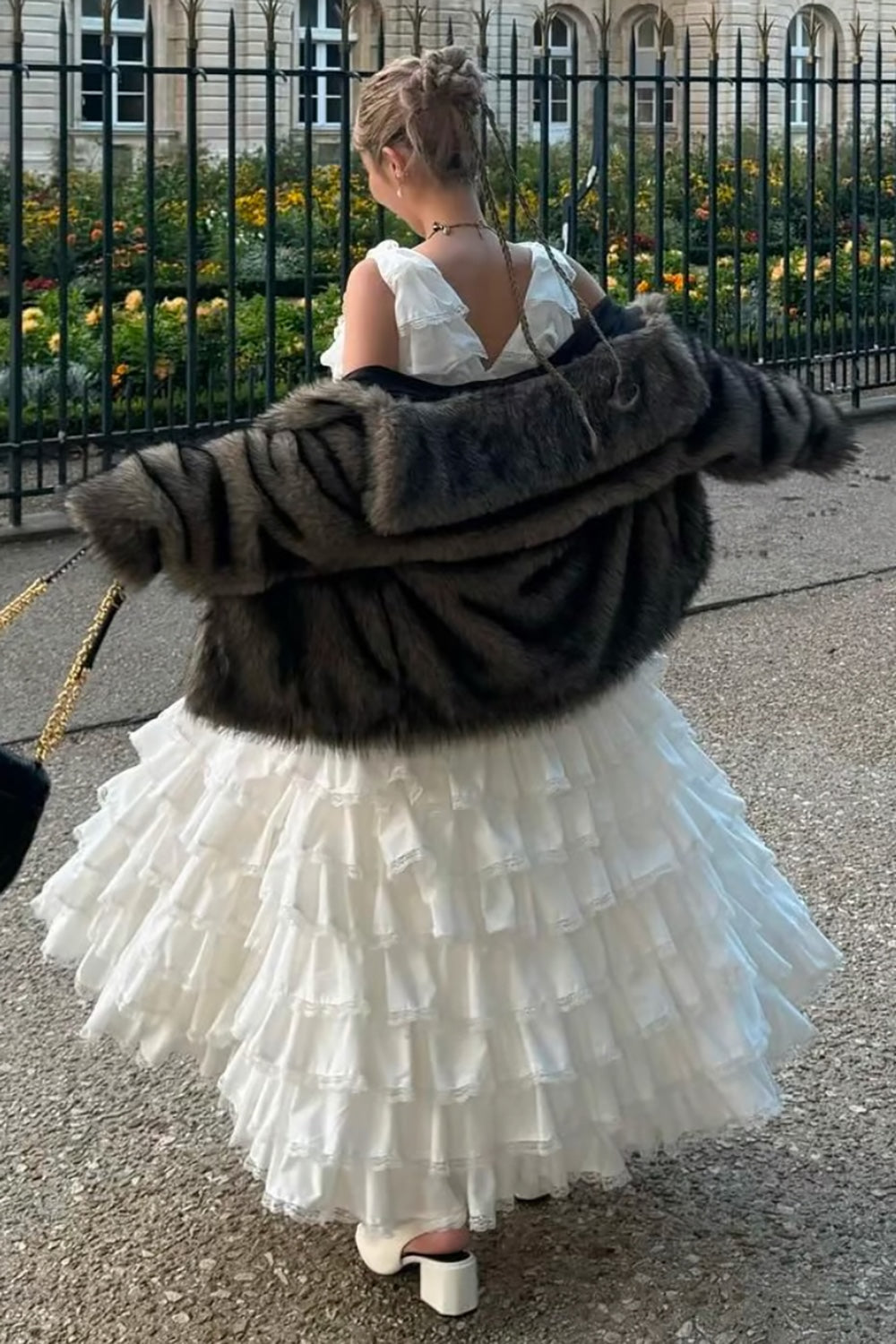angel wing long dress(white)