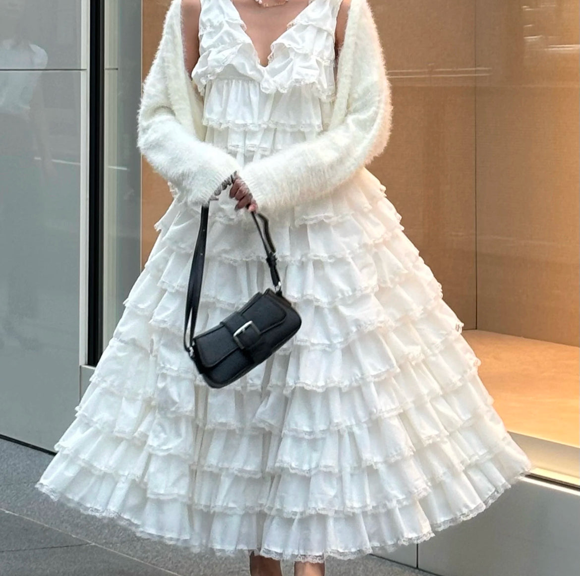 【5月中旬〜下旬】angel wing long dress(white)