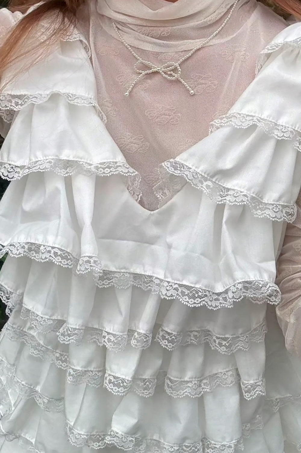 angel wing long dress(white)