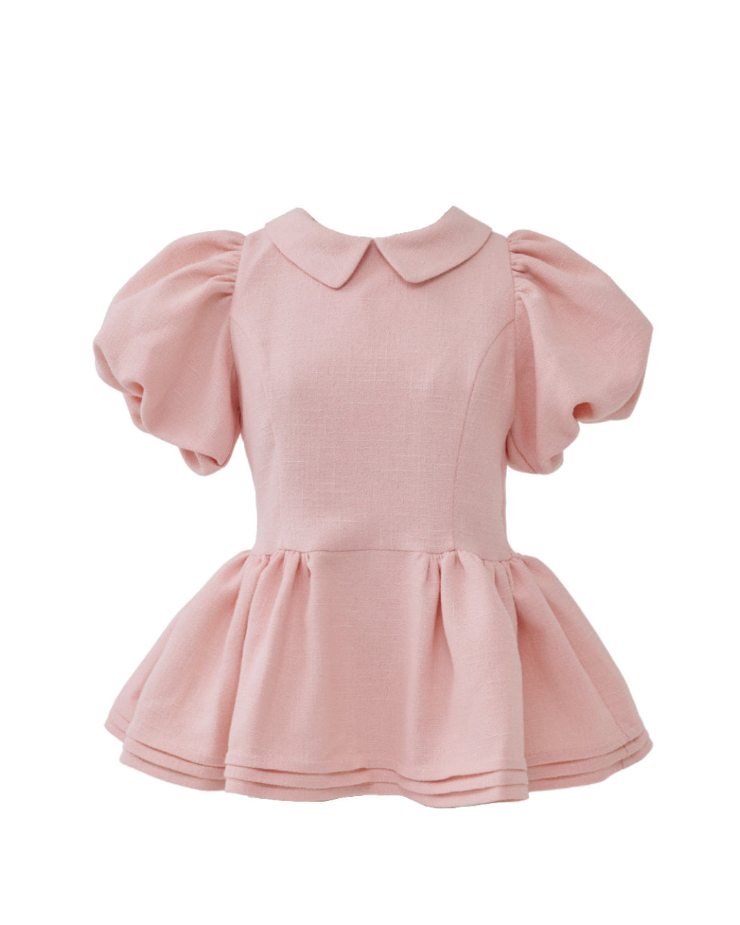 Daisy puff sleeve tweed tops