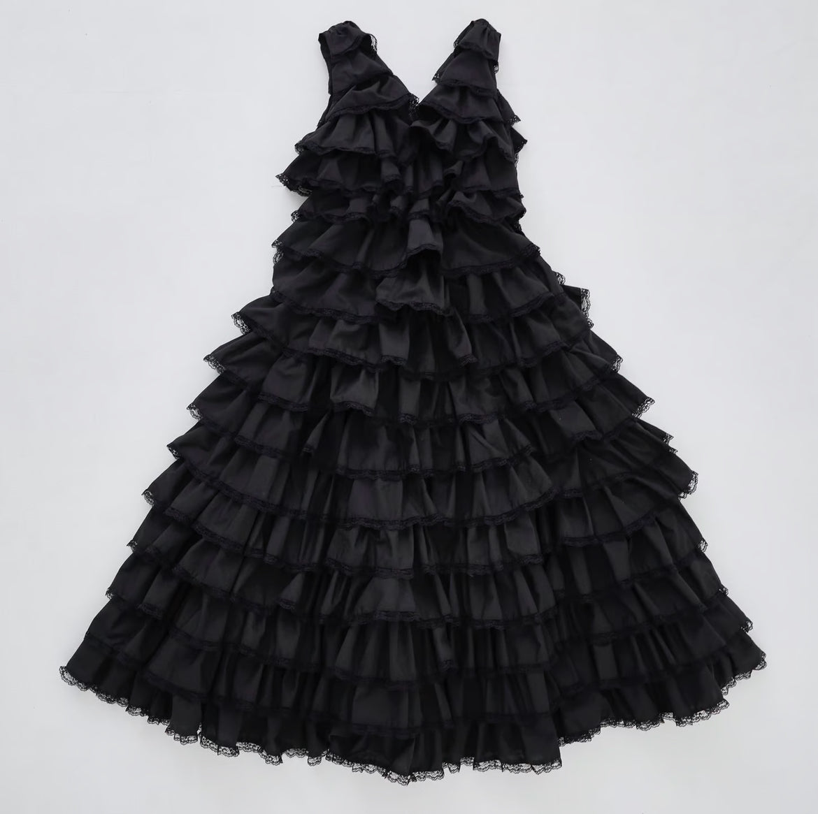 angel wings long dress(black)