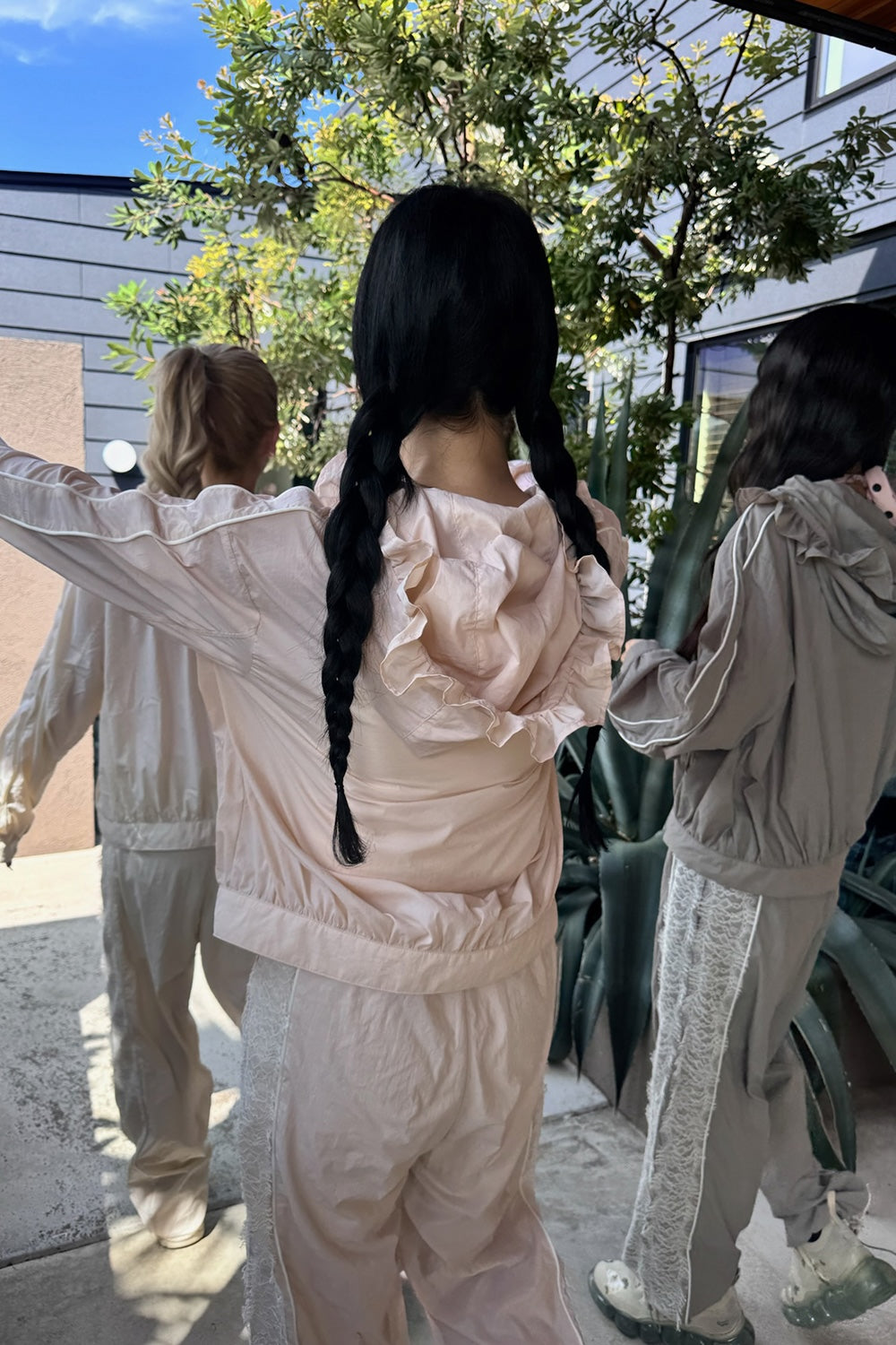 airy lace hoodie