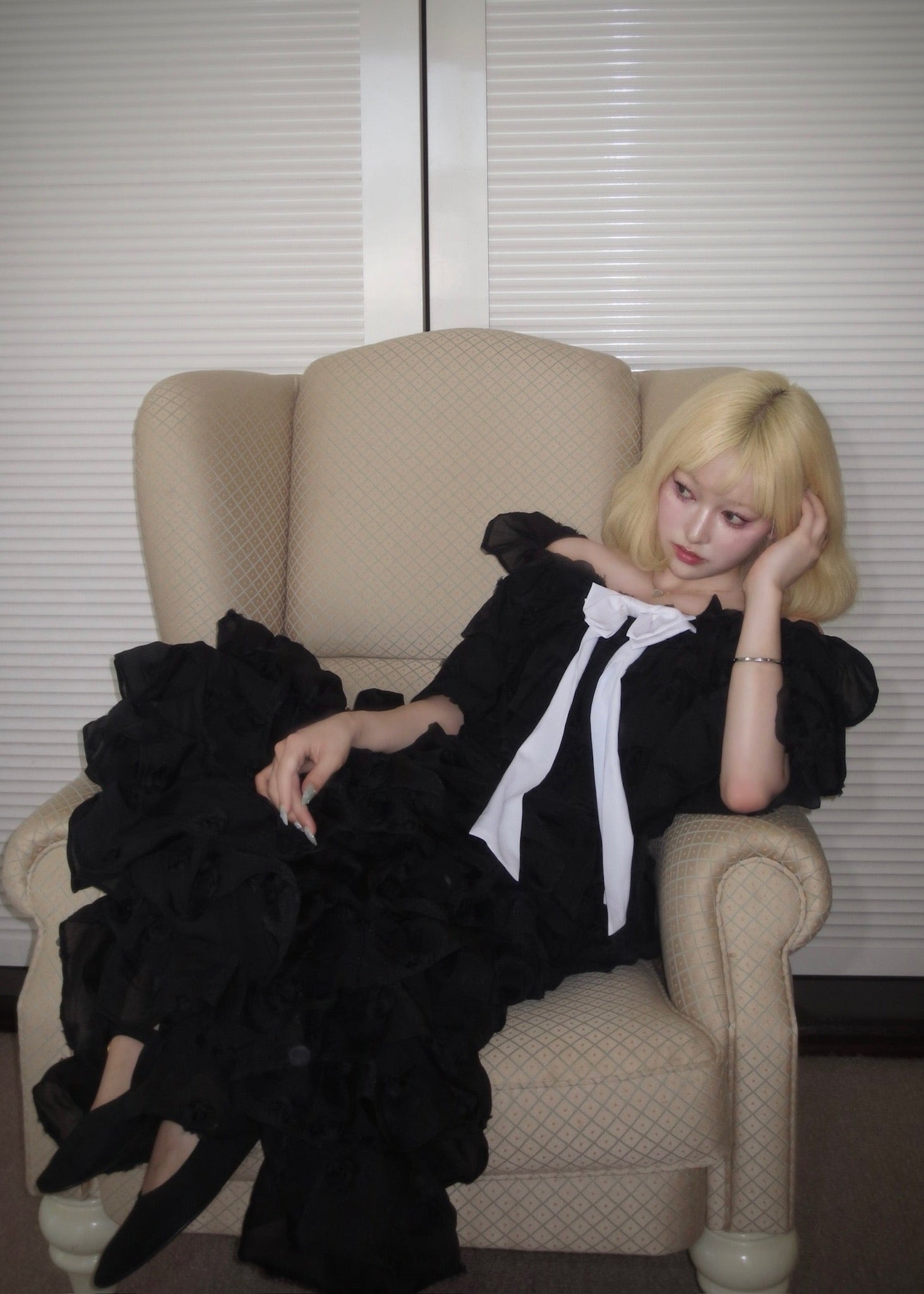 Lisa rose frill volume skirt