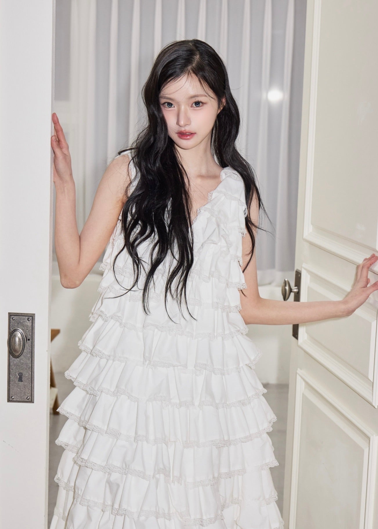angel wing long dress(white) – Treat Ürself
