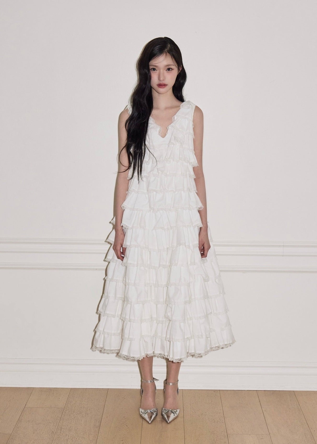 angel wing long dress(white) – Treat Ürself