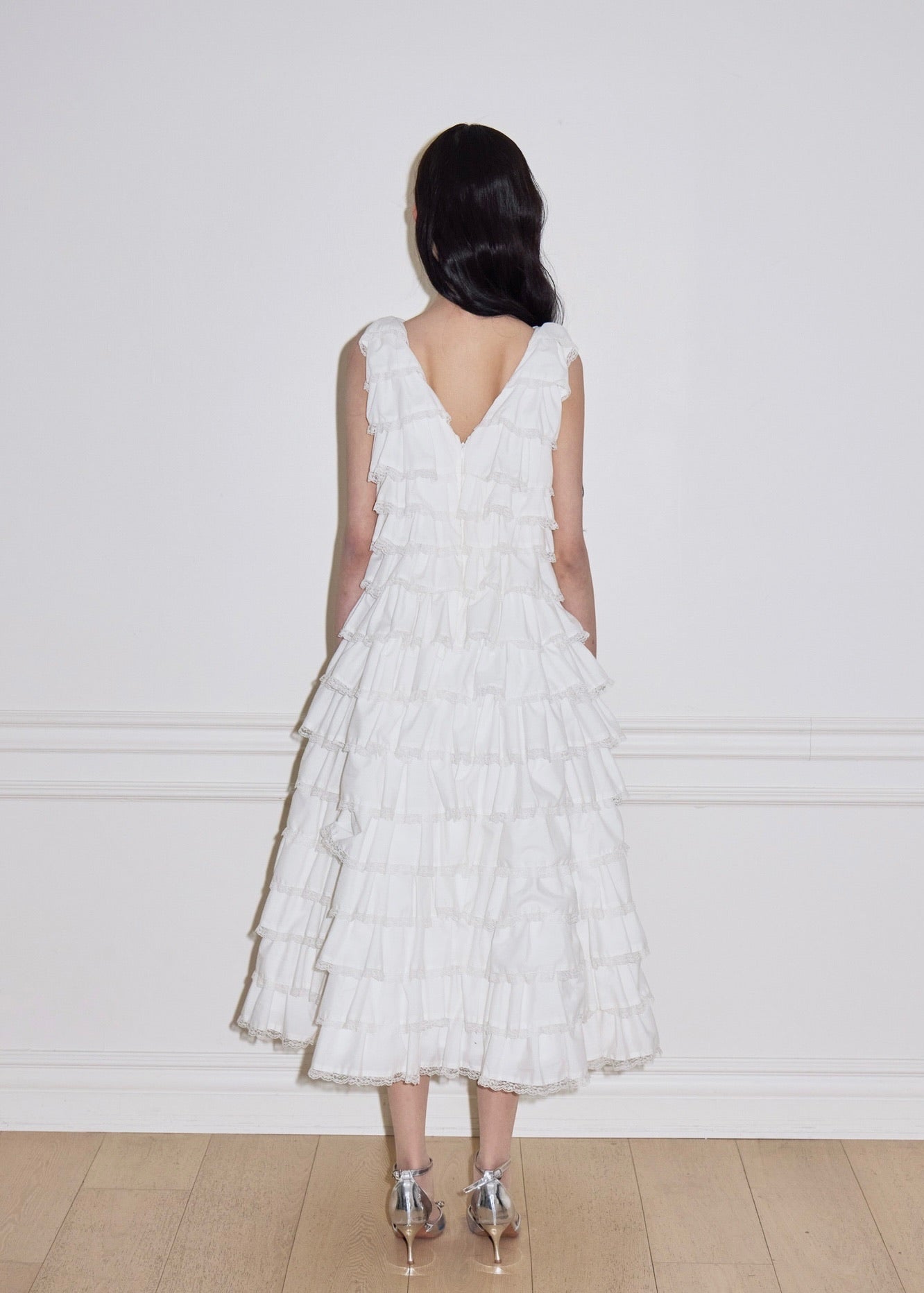 angel wing long dress(white) – Treat Ürself