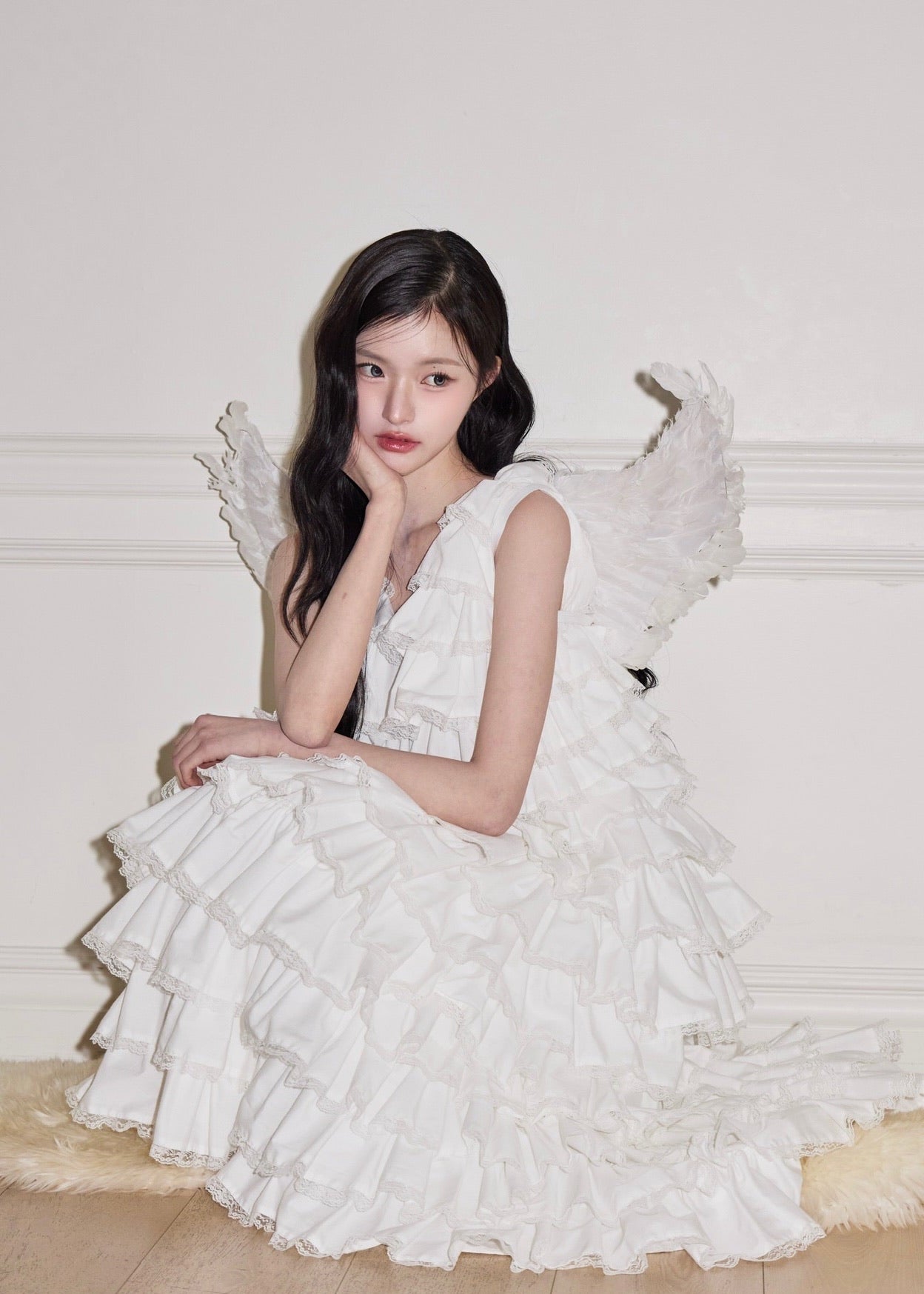 【5月中旬〜下旬】angel wing long dress(white)