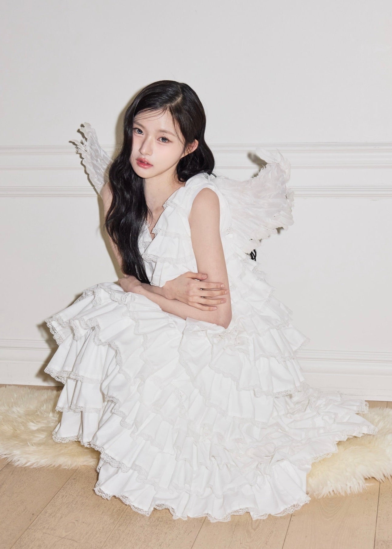 【5月中旬〜下旬】angel wing long dress(white)