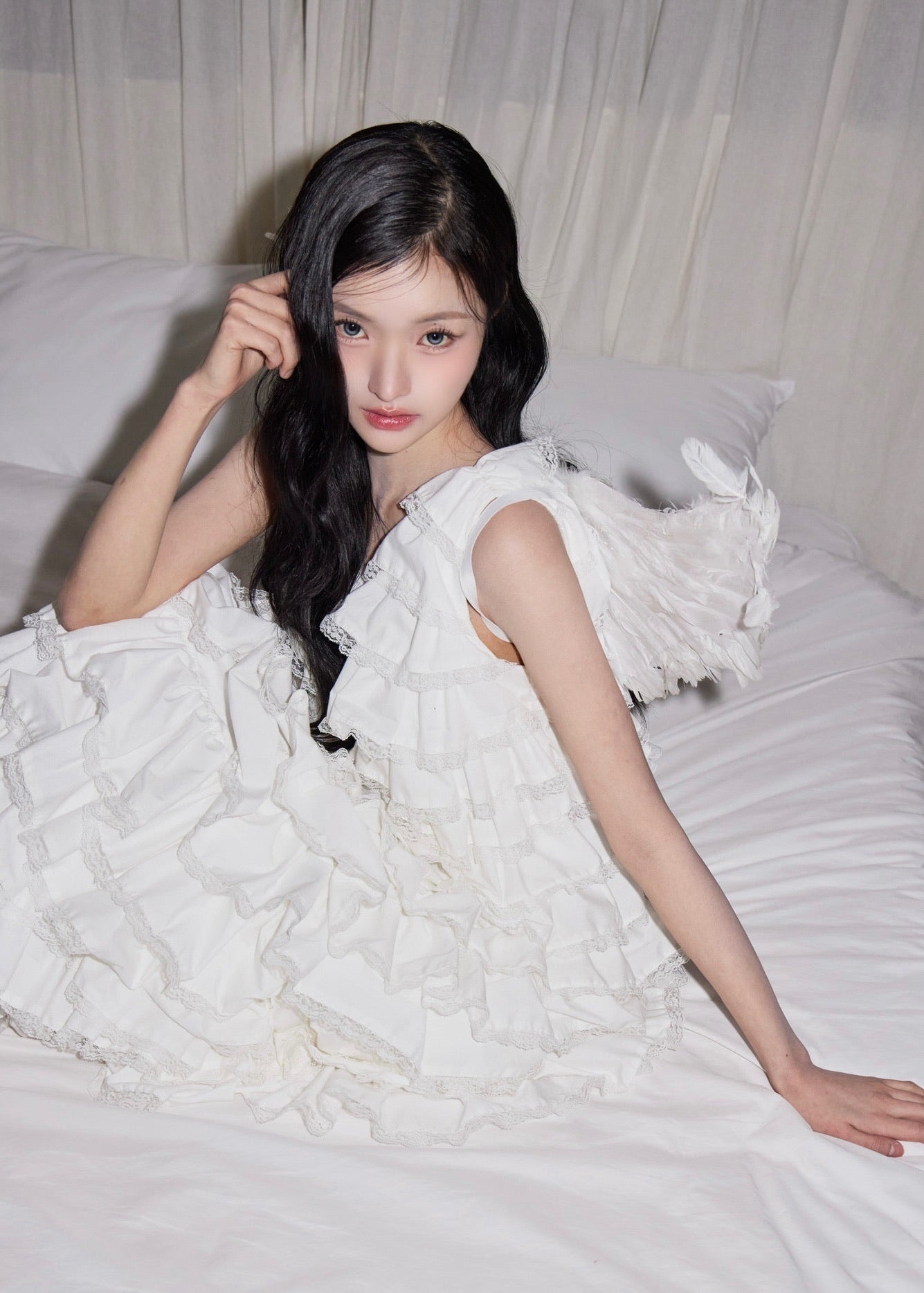 【5月中旬〜下旬】angel wing long dress(white)