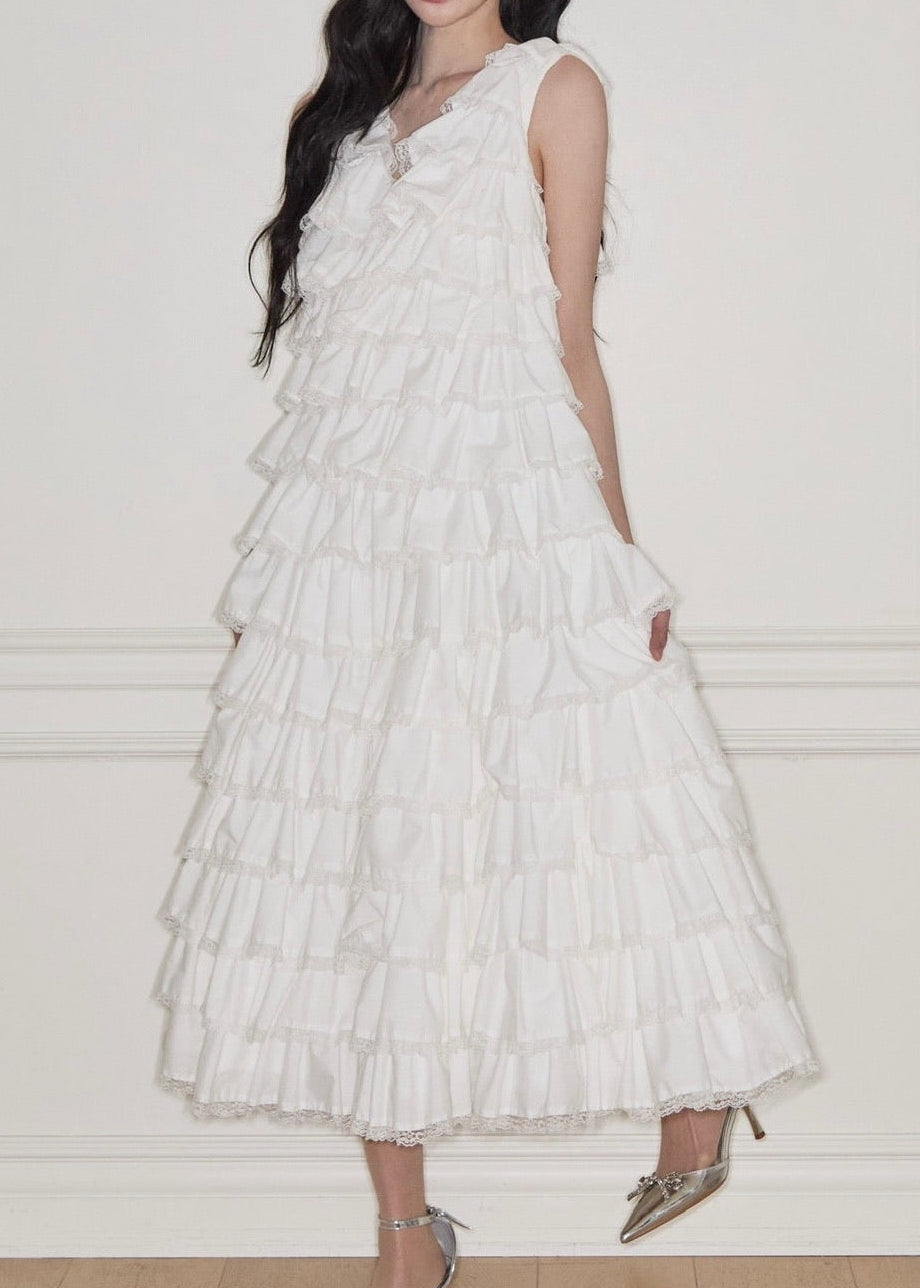 【5月中旬〜下旬】angel wing long dress(white)