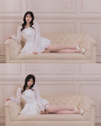 pure veil peplum blouse