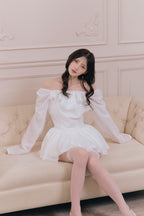 pure veil peplum blouse