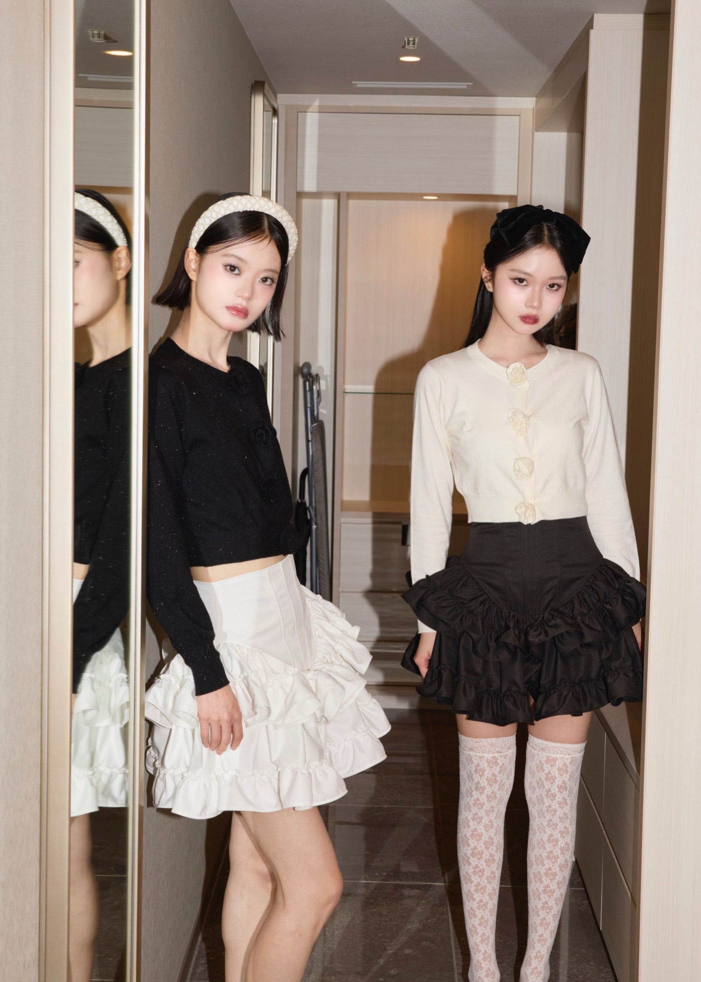 Frill Corset mini skirt