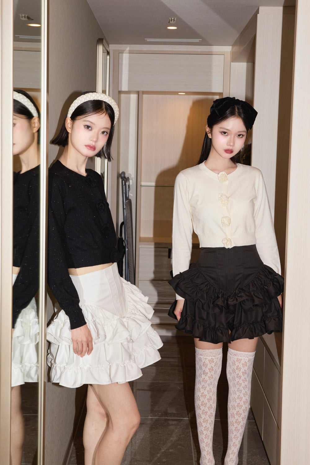 Frill Corset mini skirt
