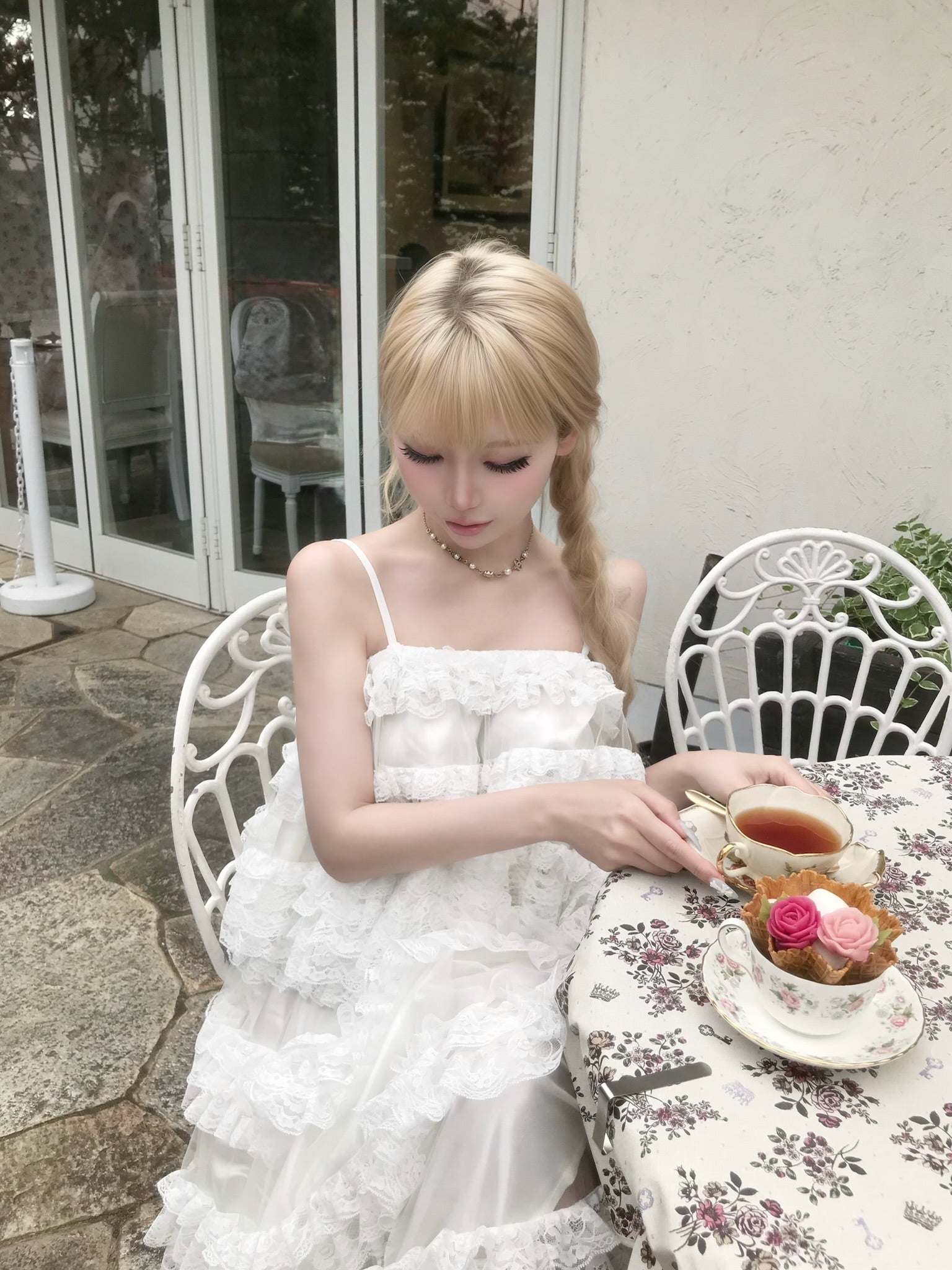 【予約販売】Ballerina lace cami tulle tops