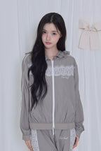 airy lace hoodie