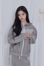 airy lace hoodie