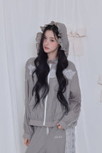 airy lace hoodie