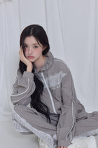 airy lace hoodie
