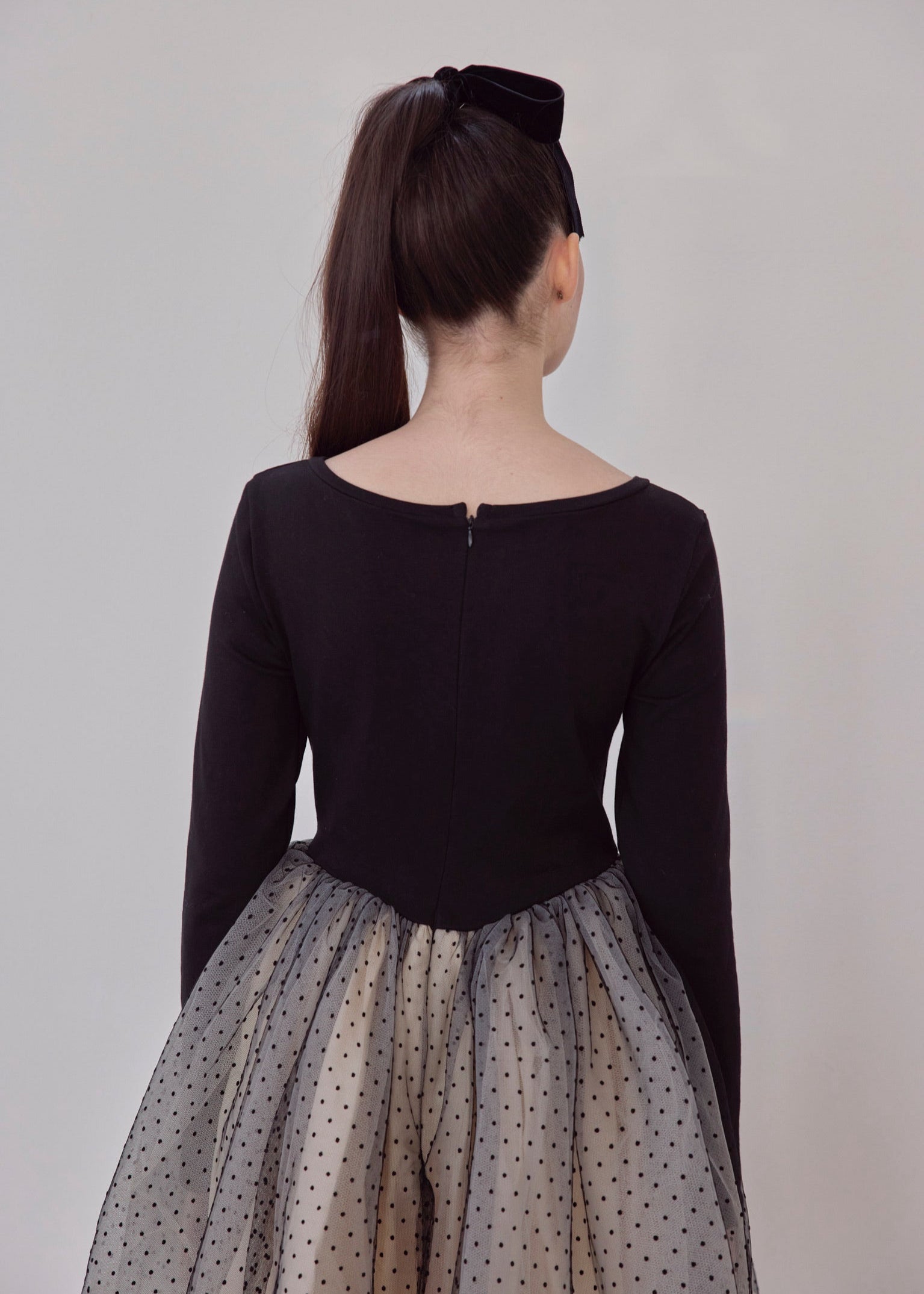 【10月中旬発送】Ballerina dot tulle docking one-piece