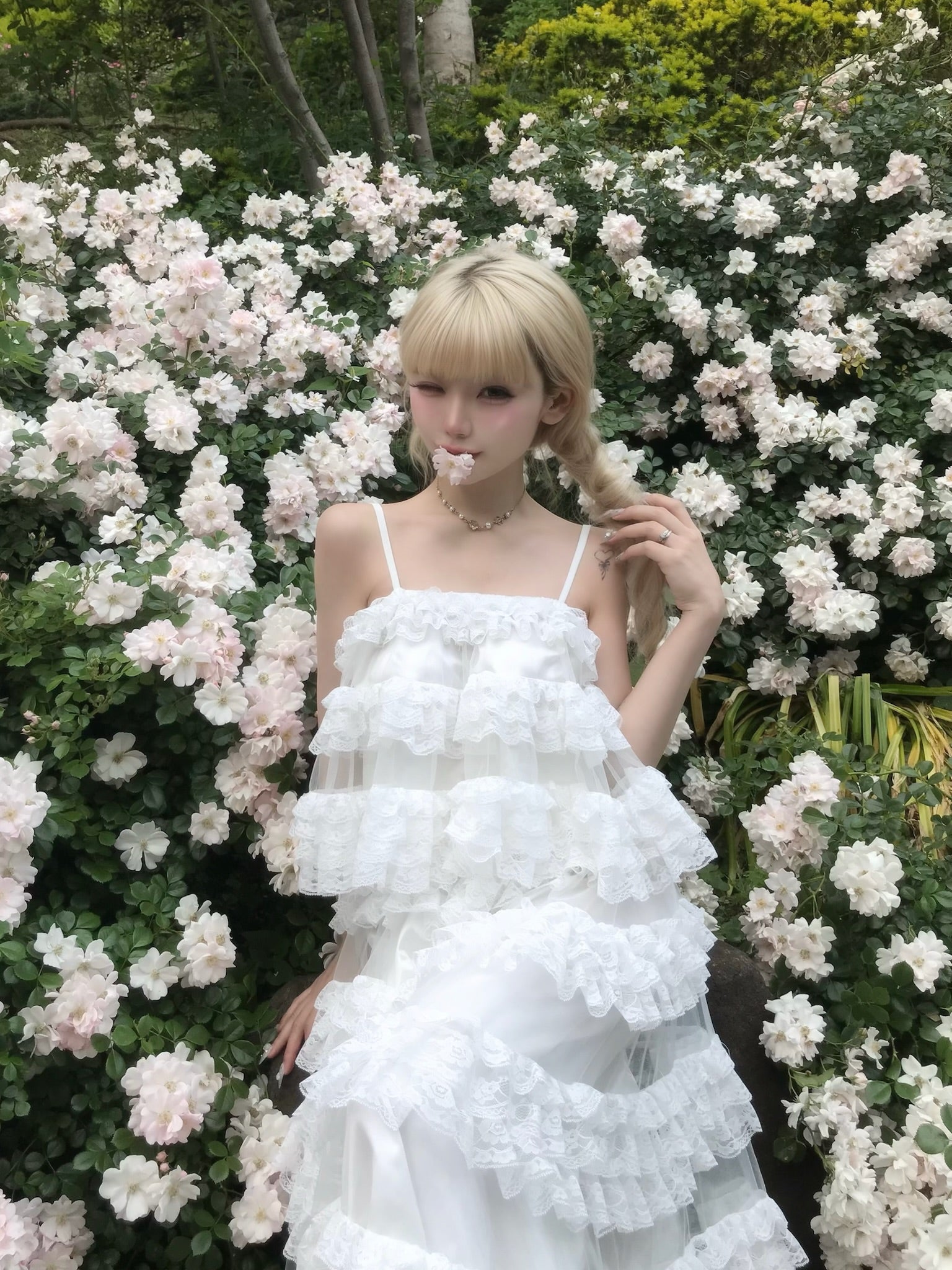 【予約販売】Ballerina lace cami tulle tops