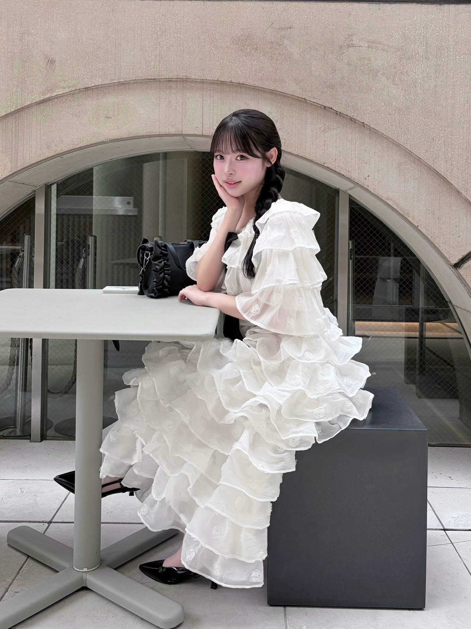 Lisa rose frill volume skirt