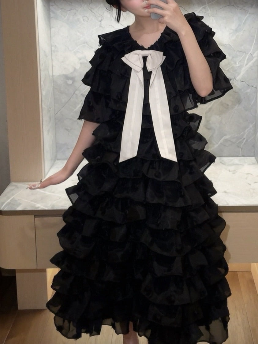 Lisa rose frill ribbon tops