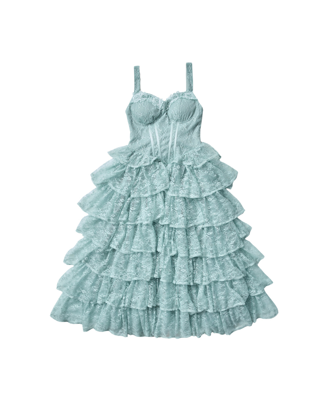 lace corset long dress