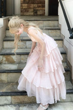 frill tiered cami long dress