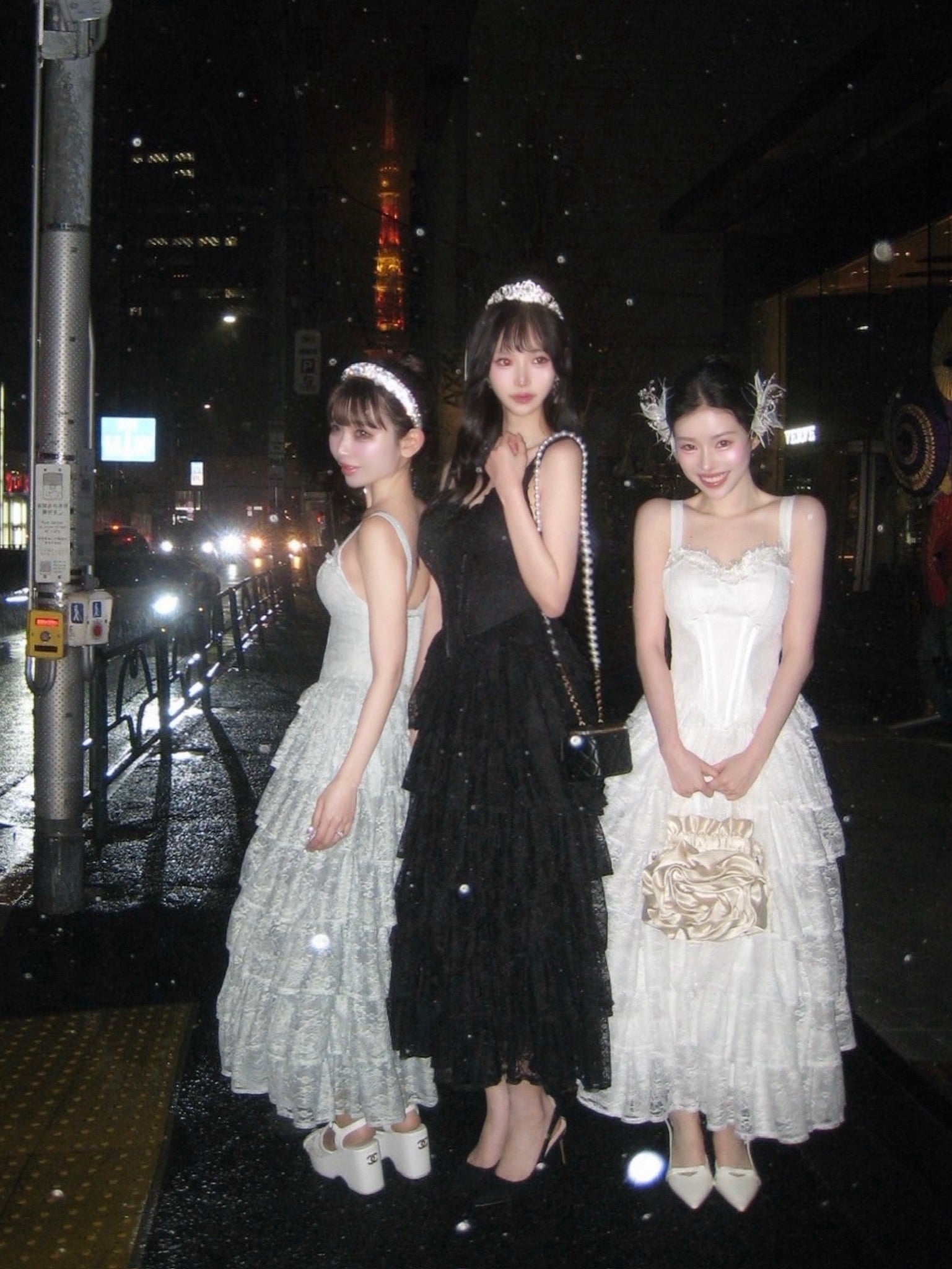 lace corset long dress