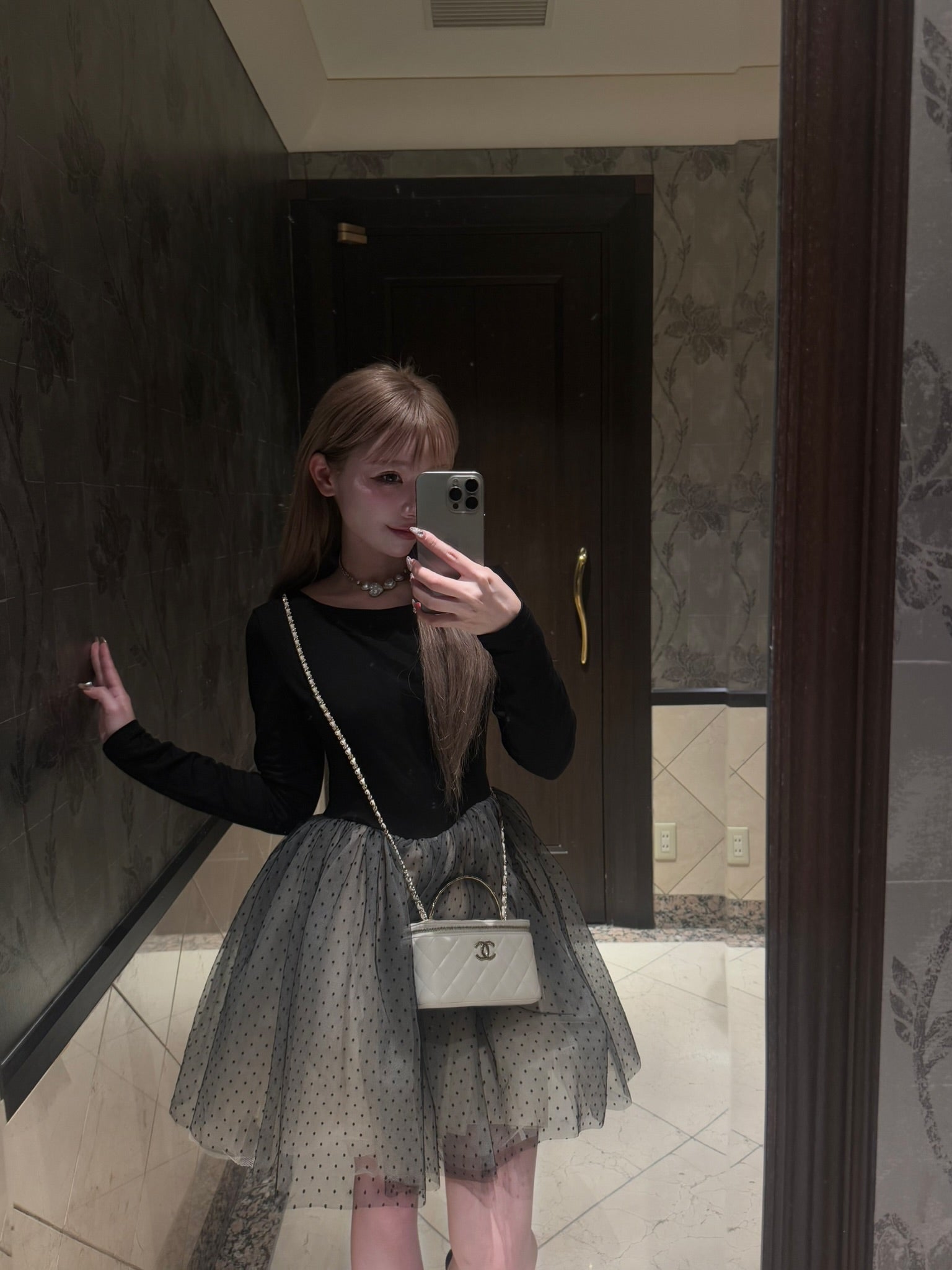 10月中旬発送】Ballerina dot tulle docking one-piece – Treat